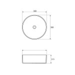 Carrara Basin Round 360*360*115  OT3600MCAR