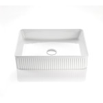 CA5038-MW Matte white fluted basin 500*380*120