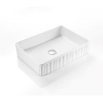 CA5038-MW Matte white fluted basin 500*380*120